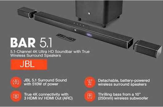 ساندبار و سیستم صوتی خانگی جی بی ال | JBL Bar 5.1 Dolby